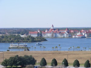 Wishes Firework Cruises take place in the Seven Seas Lagoon, as seen here.