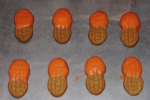 Orange half dipped Nutterbutters