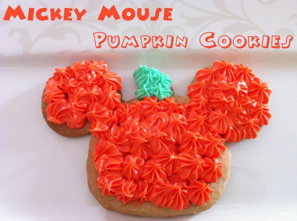 Mickey mouse pumpkin cookies