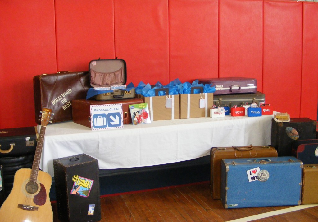 Guest Gift Bag "Baggage Claim" Table