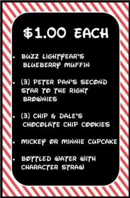 Bake Sale Menu